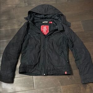 EDC by Espirit Women's Black hooded Jacket, size medium